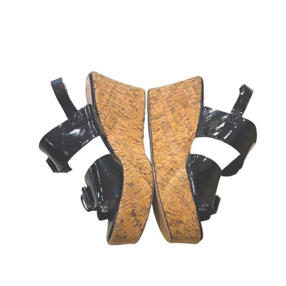 Bucco Capensis Black Platform Open Toe Sandals Size 10 - Picture 12 of 14